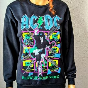 AC/DC Blow up Your Video Sweatshirt Ladies XS